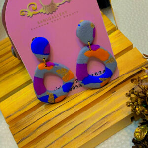 گوشواره پلیمری آبرنگی