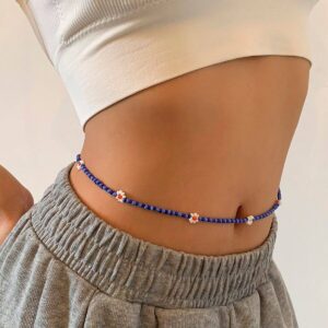 زنجیر کمر منجوقی آبی